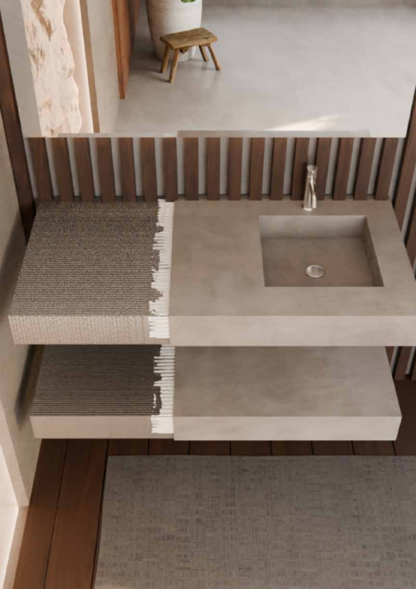 Marmox Australia newly installed Square Offset Sink to the bathroom