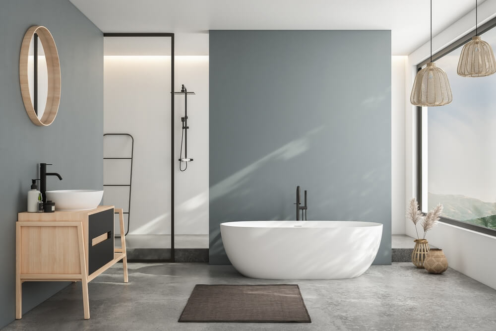 Marmox Australia newly installed Shower Tray in the modern and minimalist bathroom